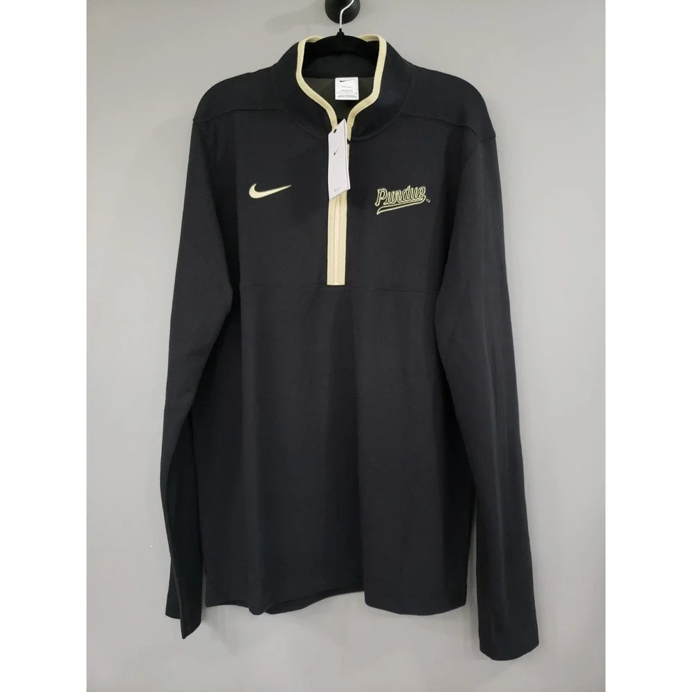 NEW‎ LARGE TALL PURDUE UNIVERSITY Shirt NCAA Basketball Quarter Zip Pullover